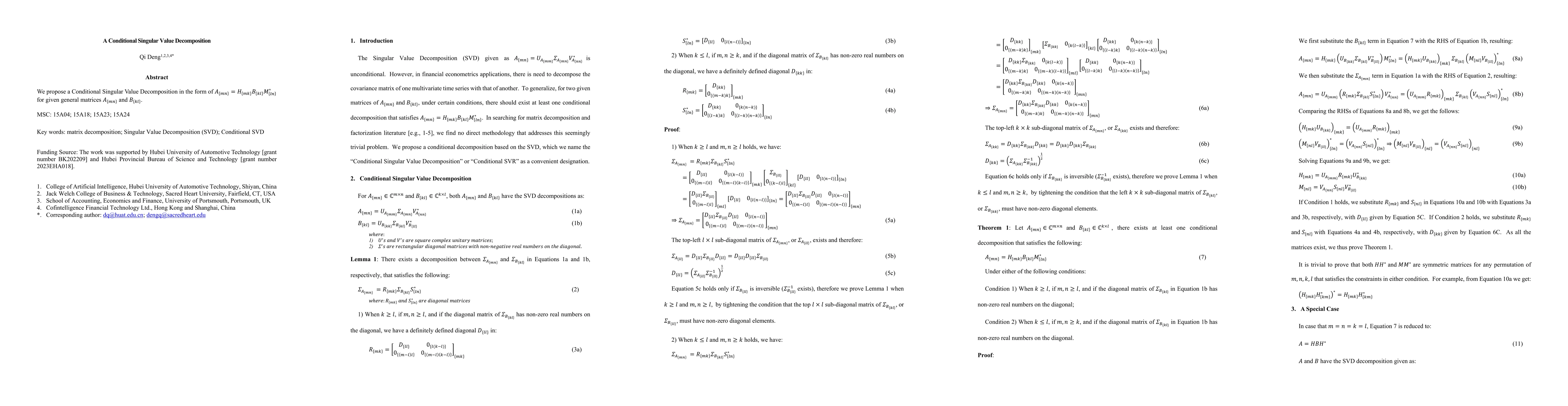 Thumbnail for A Conditional Singular Value Decomposition