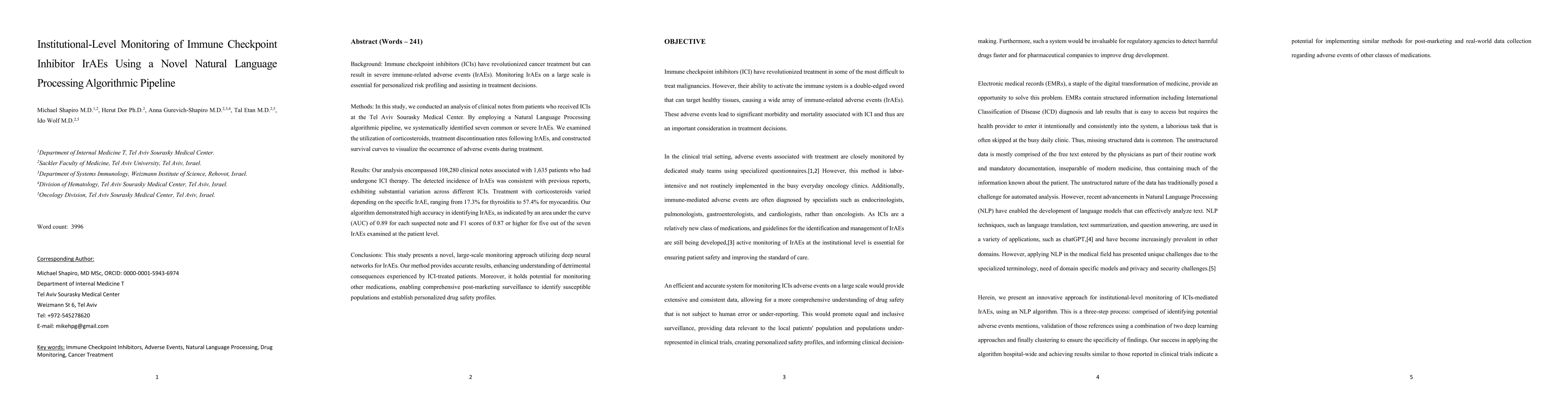 Thumbnail for Institutional-Level Monitoring of Immune Checkpoint Inhibitor IrAEs
  Using a Novel Natural Language Processing Algorithmic Pipeline