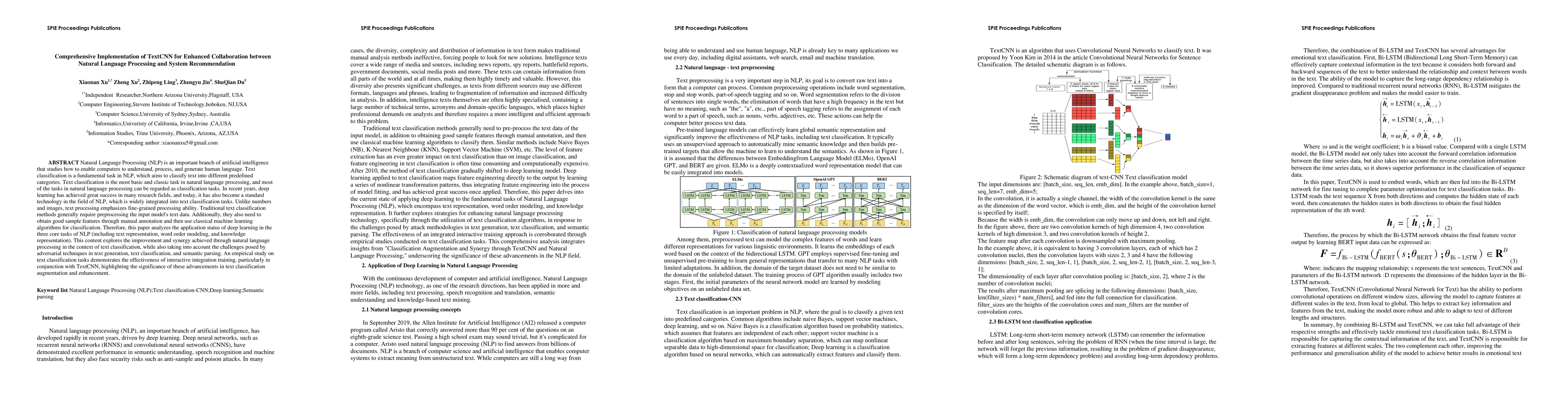 Thumbnail for Comprehensive Implementation of TextCNN for Enhanced Collaboration
  between Natural Language Processing and System Recommendation