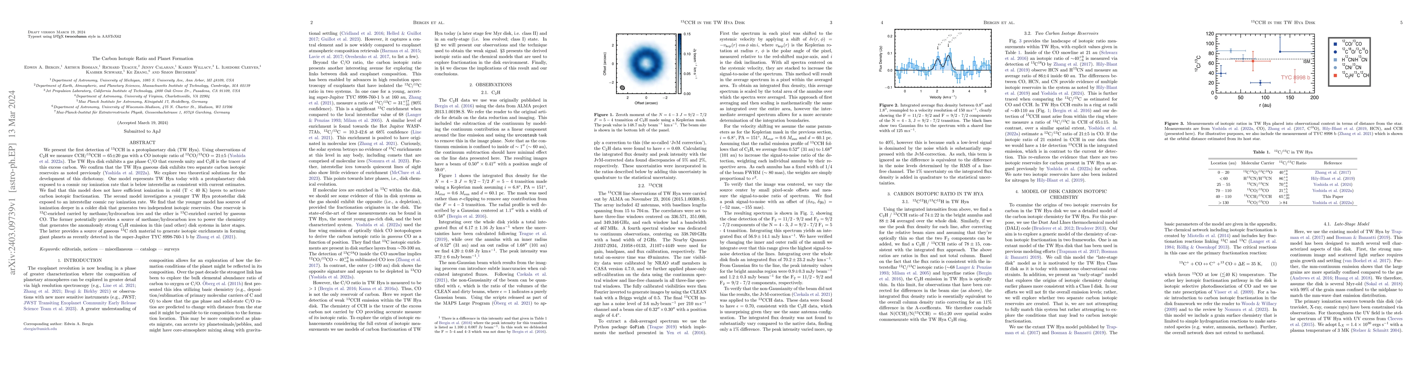 Thumbnail for The Carbon Isotopic Ratio and Planet Formation