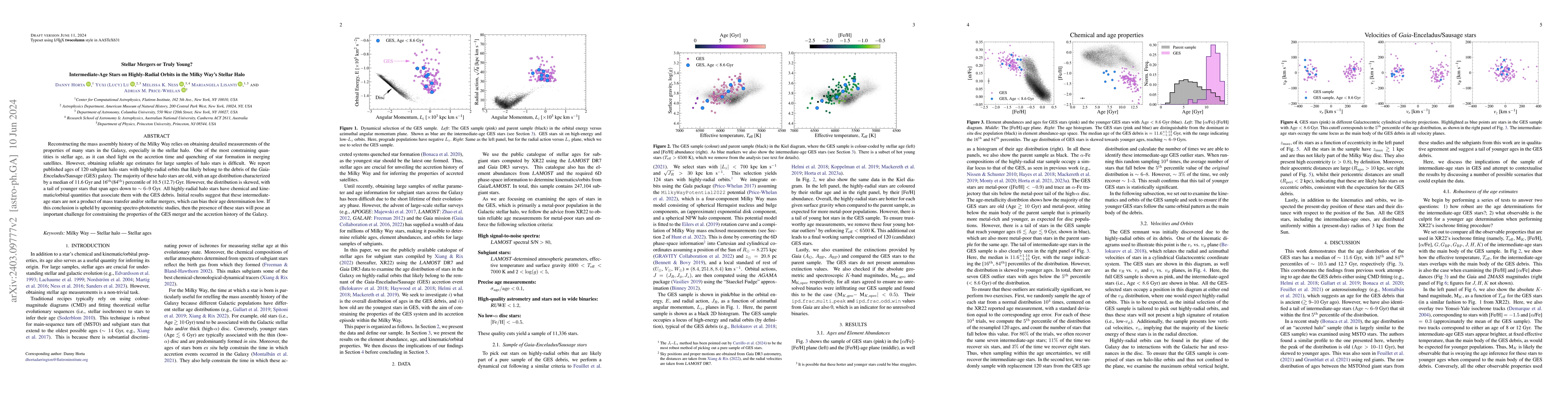 Thumbnail for Stellar Mergers or Truly Young? Intermediate-Age Stars on Highly-Radial
  Orbits in the Milky Way's Stellar Halo