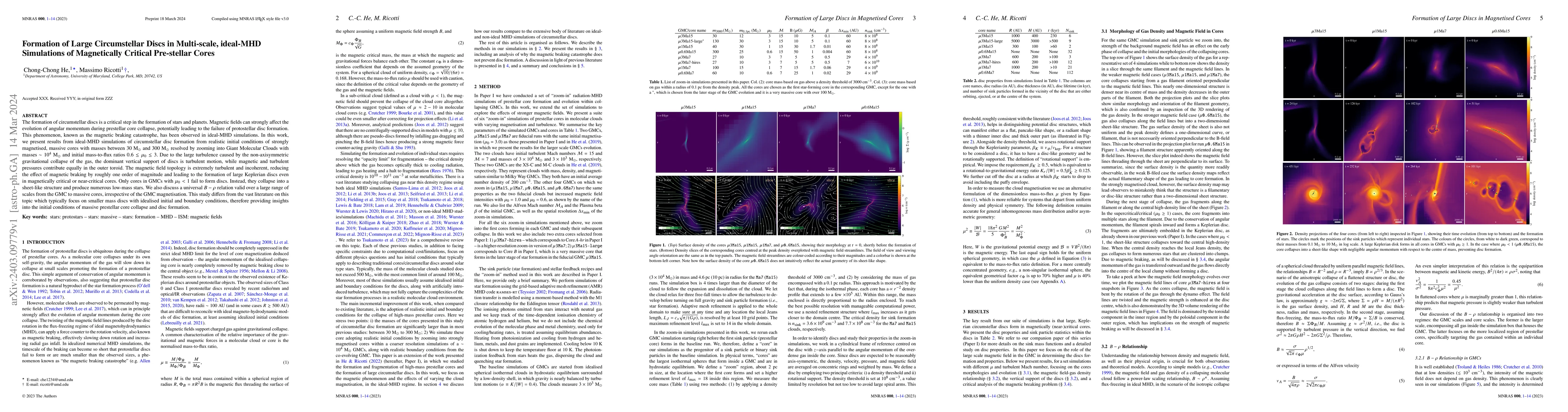 Thumbnail for Formation of Large Circumstellar Discs in Multi-scale, ideal-MHD
  Simulations of Magnetically Critical Pre-stellar Cores