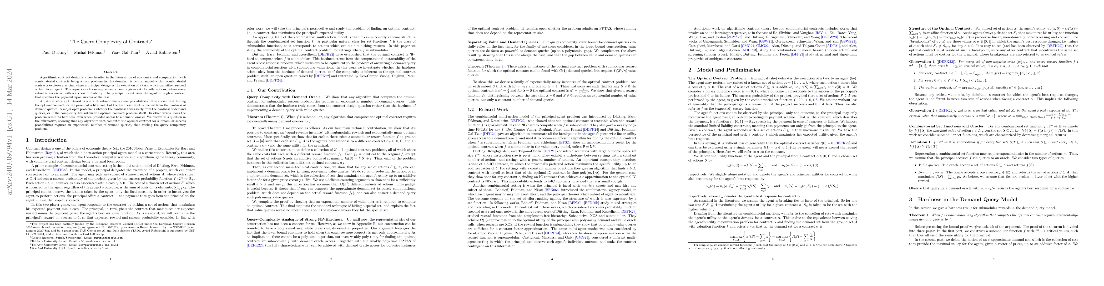Thumbnail for The Query Complexity of Contracts
