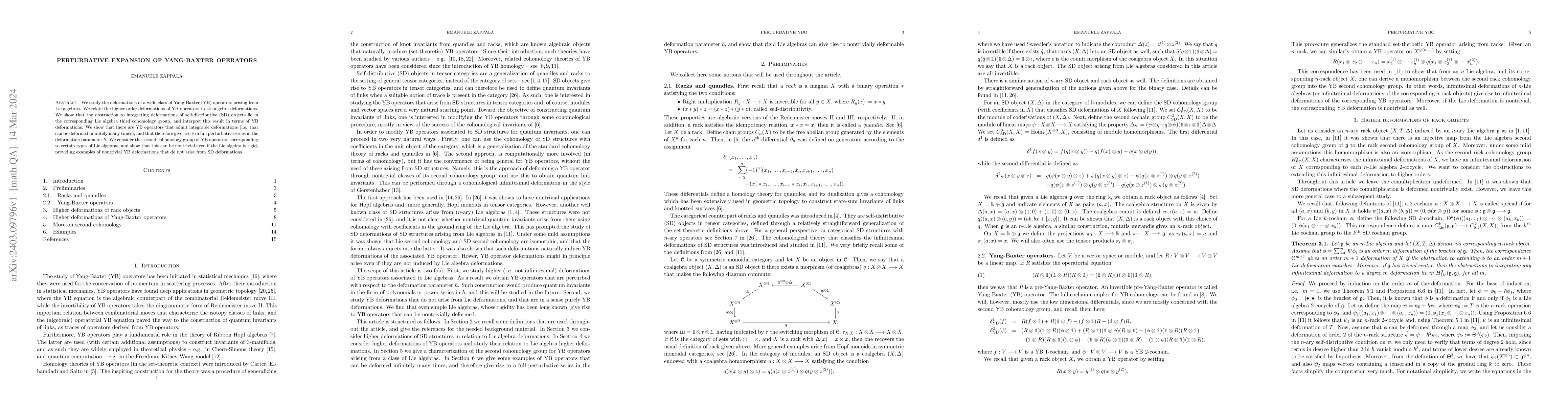 Thumbnail for Perturbative Expansion of Yang-Baxter Operators