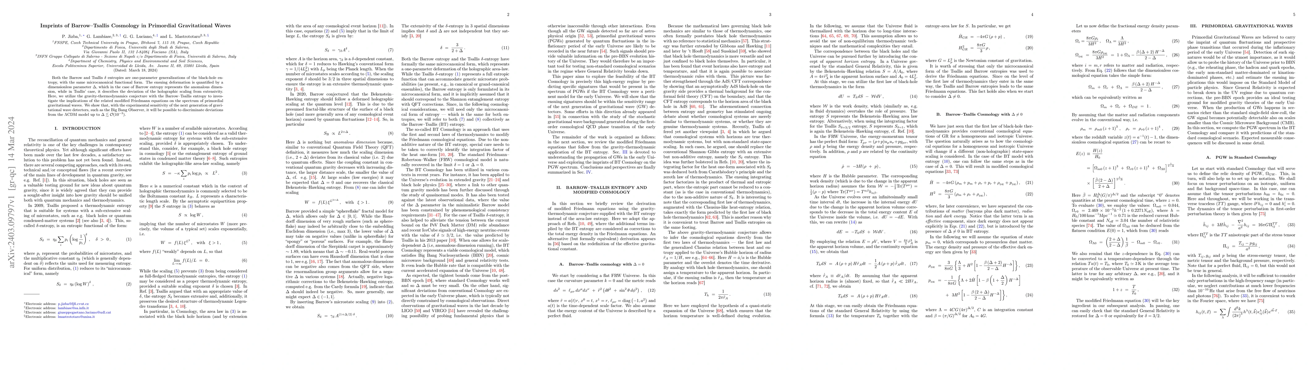 Thumbnail for Imprints of Barrow-Tsallis Cosmology in Primordial Gravitational Waves