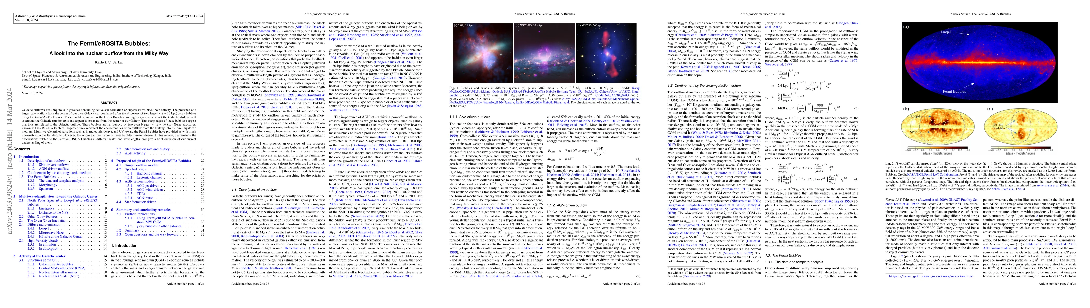 Thumbnail for The Fermi/eROSITA Bubbles: A look into the nuclear outflow from the
  Milky Way