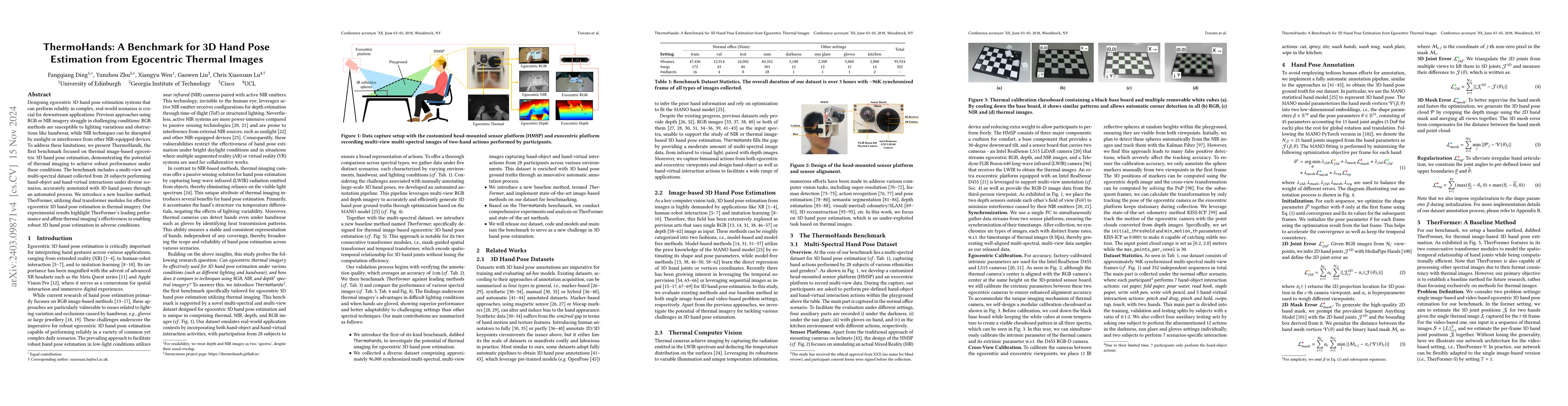 Thumbnail for ThermoHands: A Benchmark for 3D Hand Pose Estimation from Egocentric
  Thermal Images