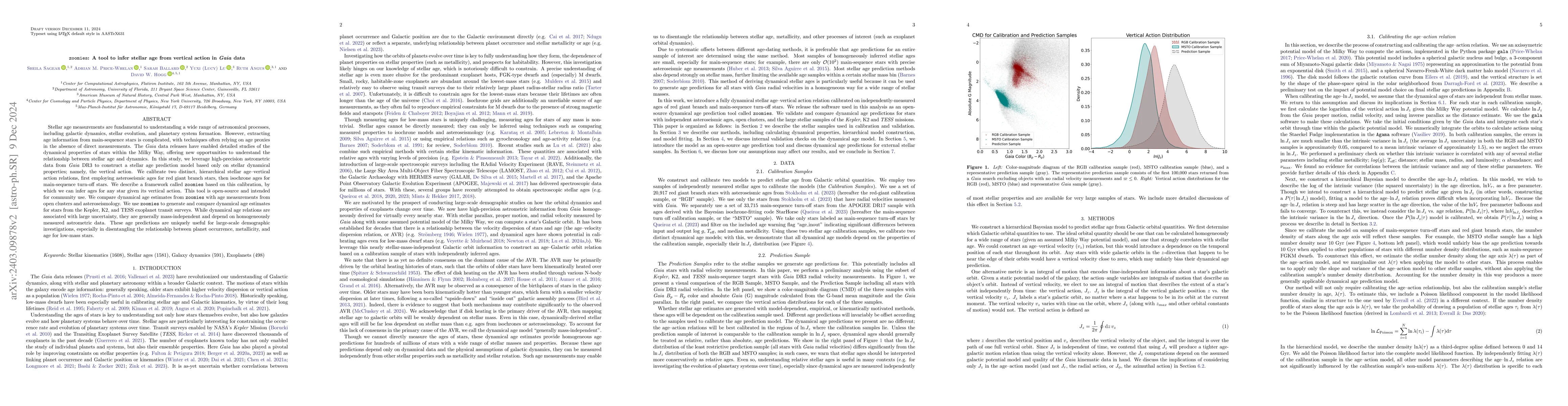 Thumbnail for zoomies: A tool to infer stellar age from vertical action in Gaia data