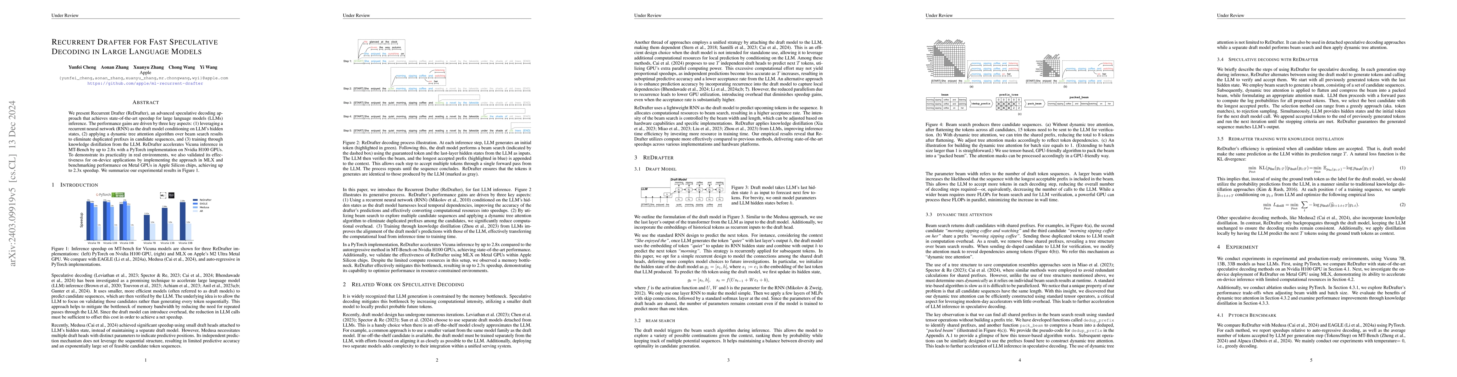 Thumbnail for Recurrent Drafter for Fast Speculative Decoding in Large Language Models