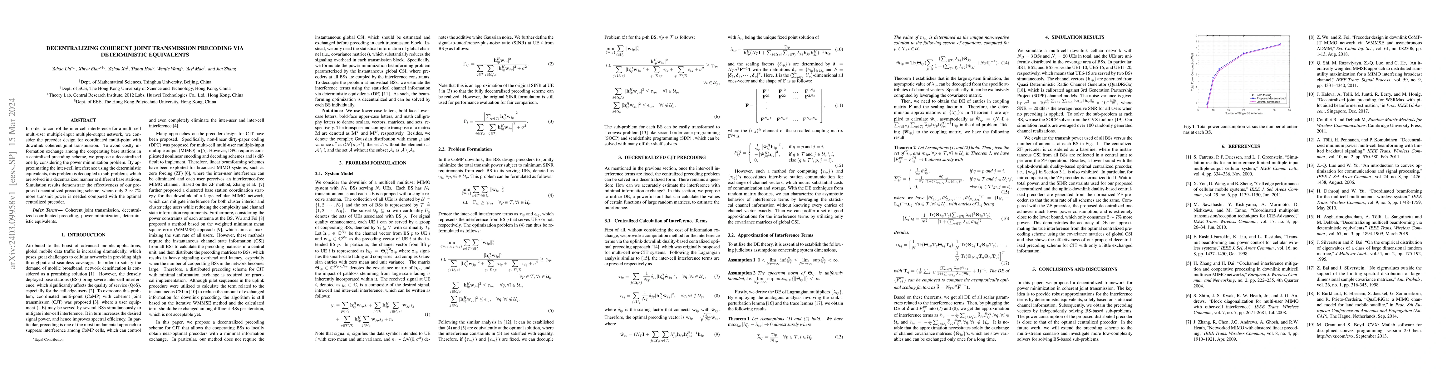Thumbnail for Decentralizing Coherent Joint Transmission Precoding via Deterministic
  Equivalents