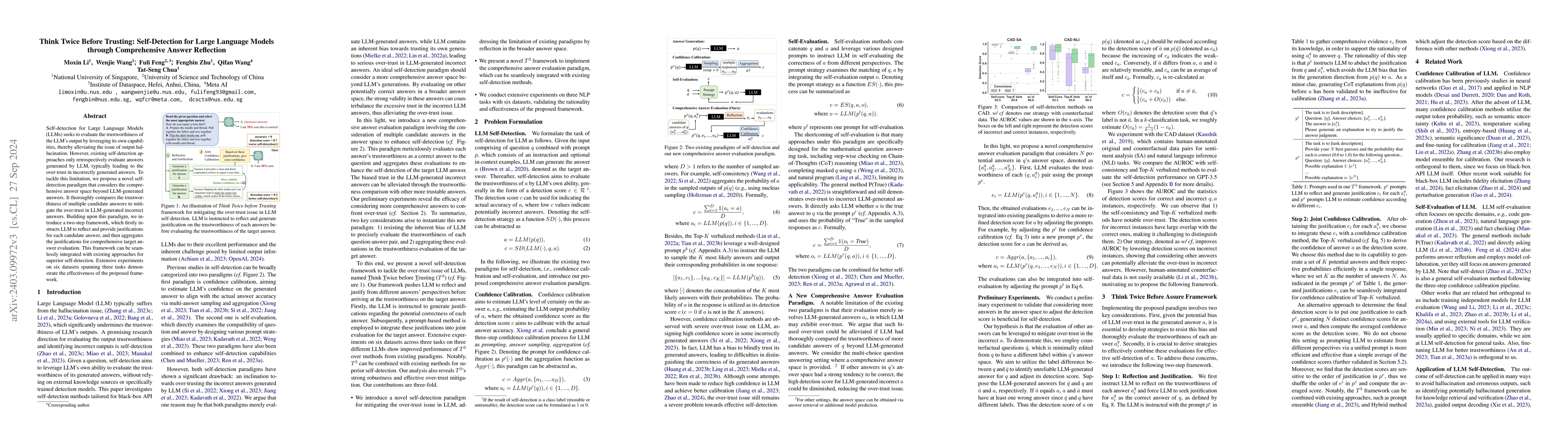 Thumbnail for Think Twice Before Trusting: Self-Detection for Large Language Models
  through Comprehensive Answer Reflection