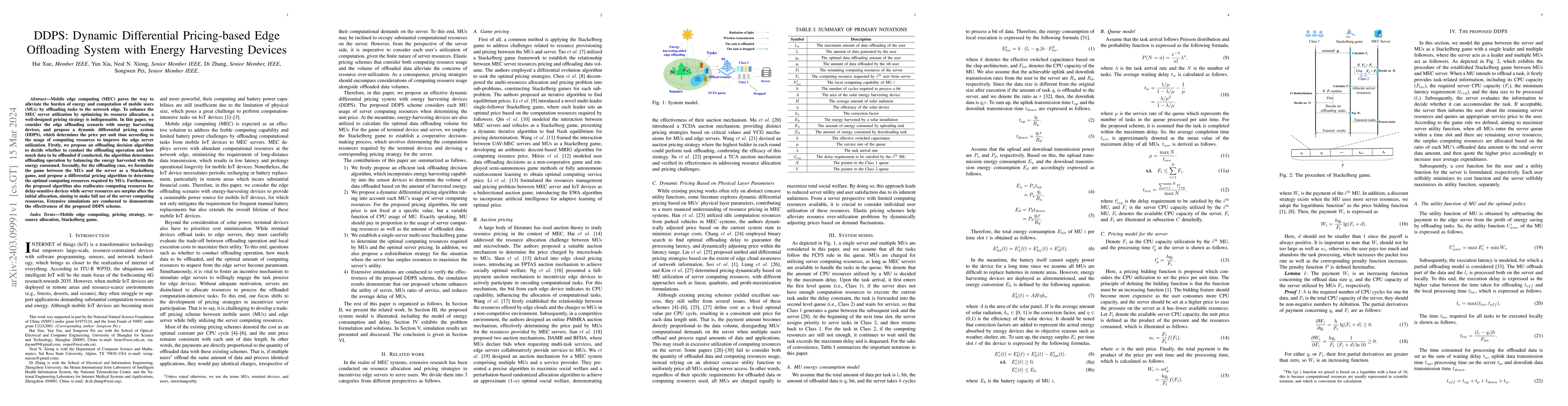 Thumbnail for DDPS: Dynamic Differential Pricing-based Edge Offloading System with
  Energy Harvesting Devices