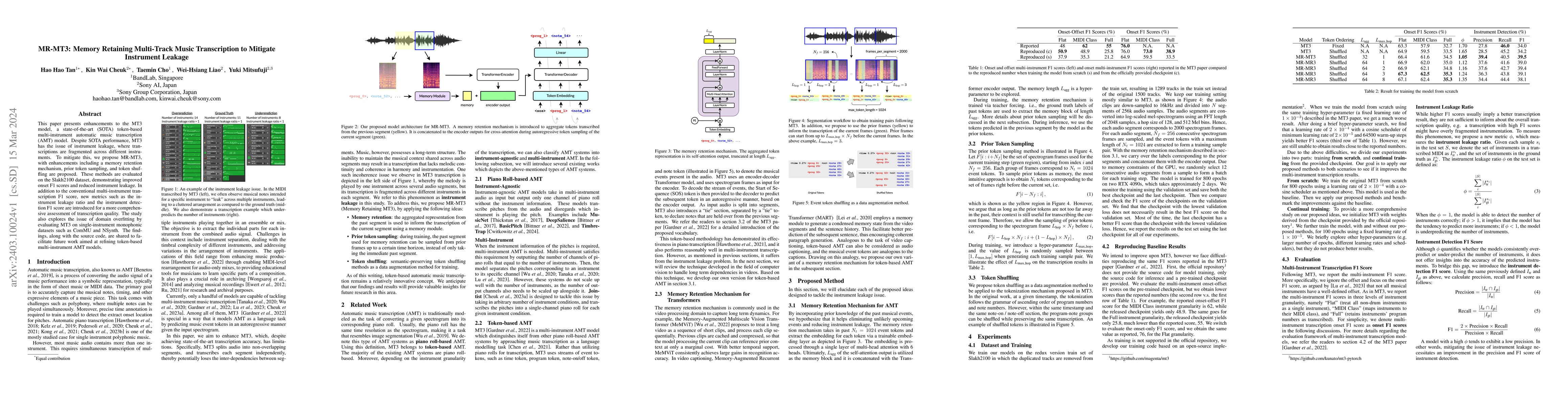 Thumbnail for MR-MT3: Memory Retaining Multi-Track Music Transcription to Mitigate
  Instrument Leakage