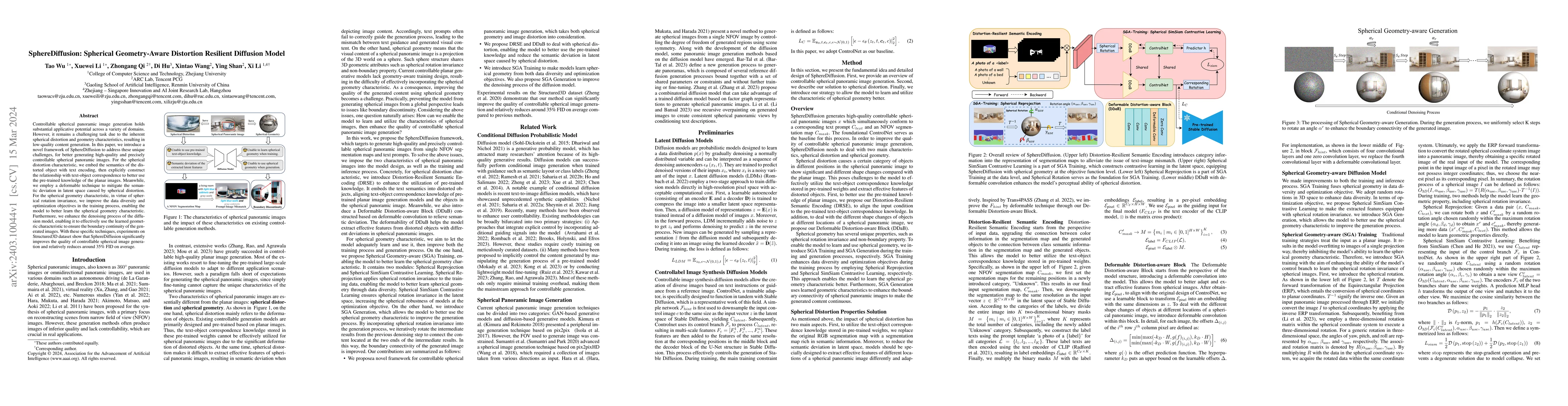 Thumbnail for SphereDiffusion: Spherical Geometry-Aware Distortion Resilient Diffusion
  Model