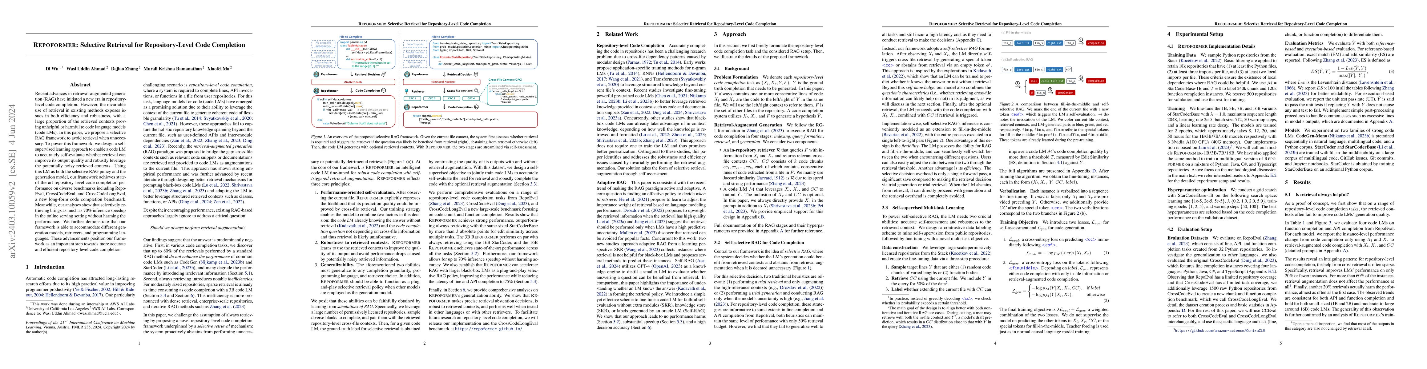 Thumbnail for Repoformer: Selective Retrieval for Repository-Level Code Completion