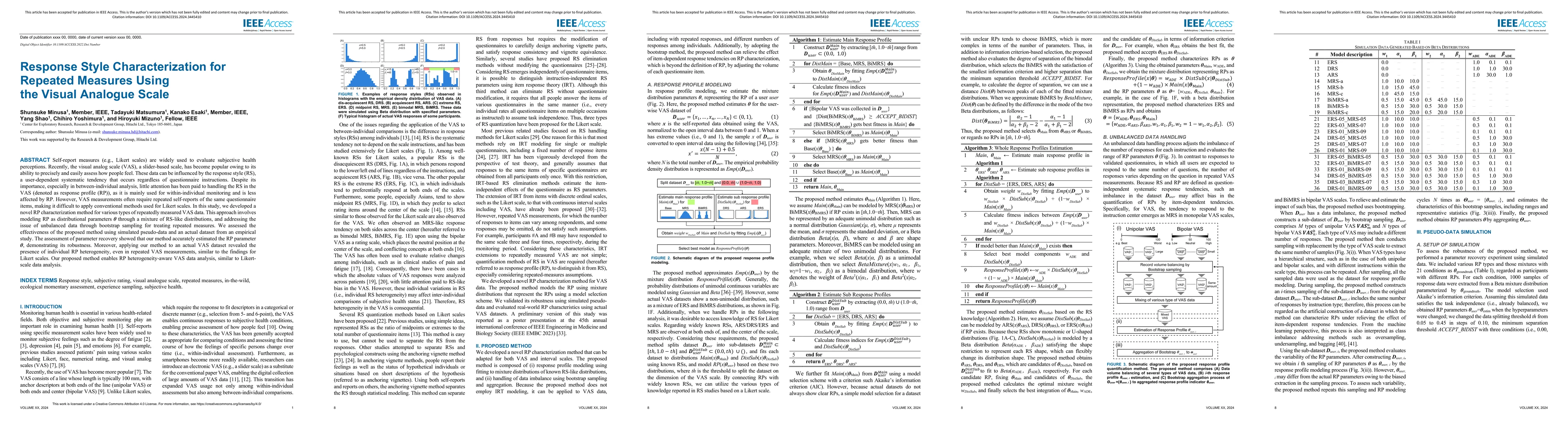 Thumbnail for Response Style Characterization for Repeated Measures Using the Visual
  Analogue Scale