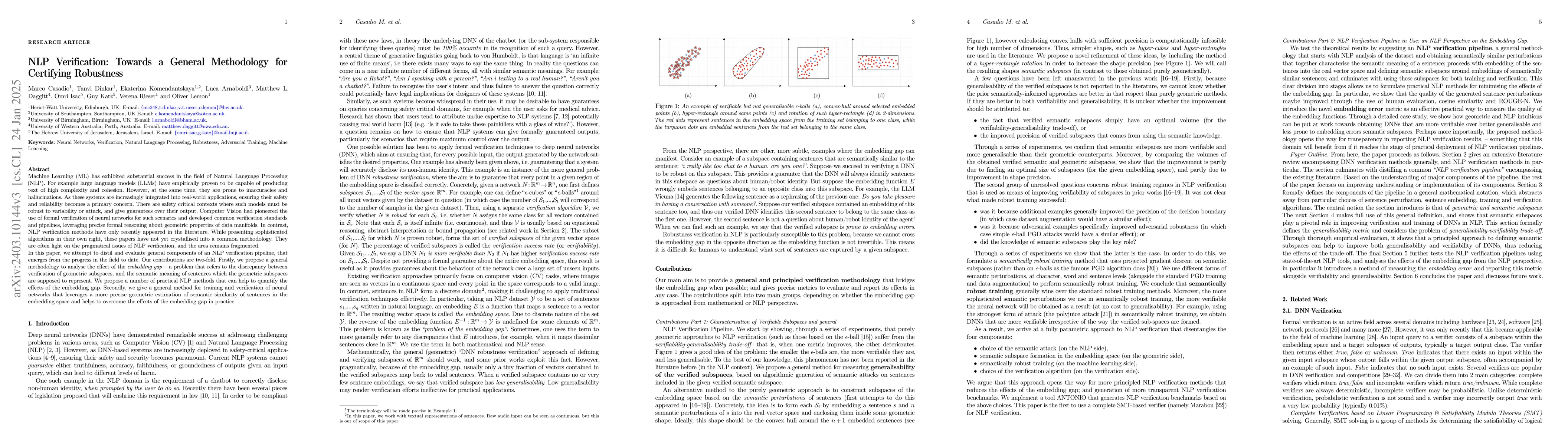 Thumbnail for NLP Verification: Towards a General Methodology for Certifying
  Robustness
