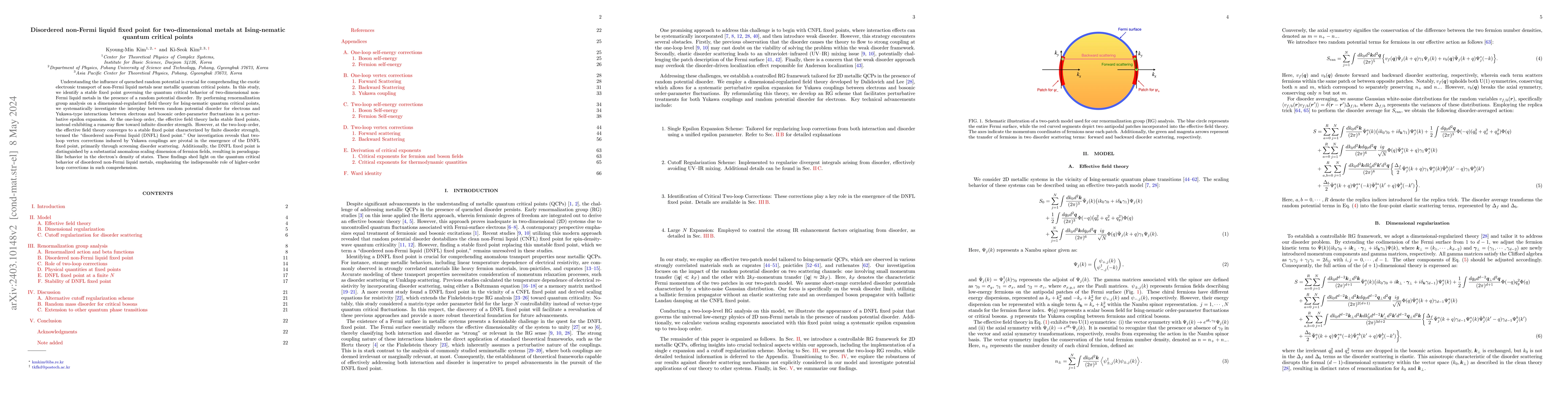 Thumbnail for Disordered non-Fermi liquid fixed point for two-dimensional metals at
  Ising-nematic quantum critical points