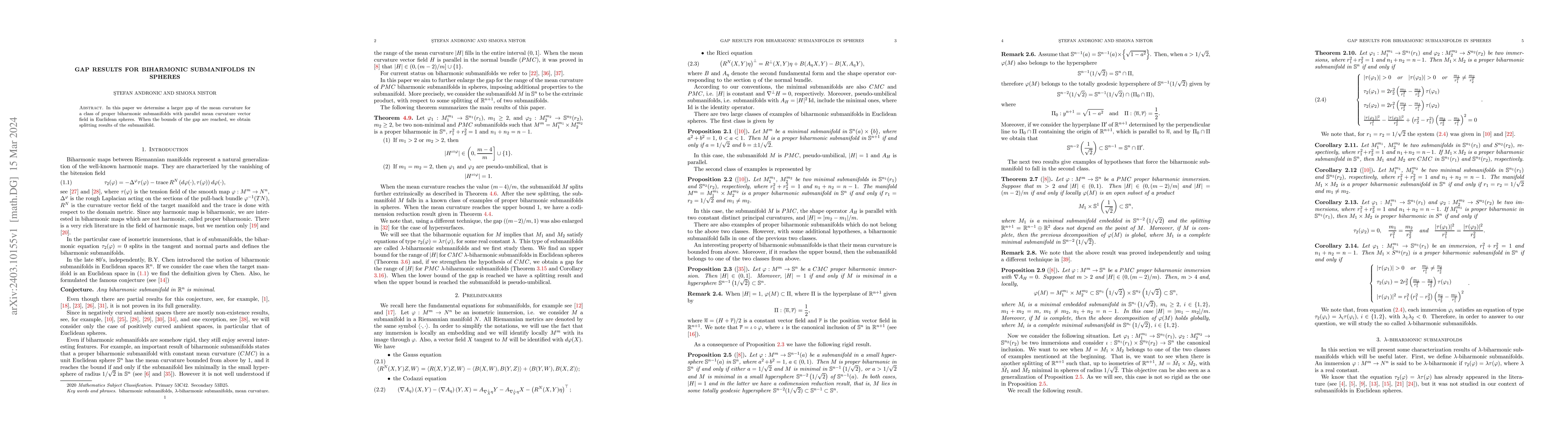 Thumbnail for Gap results for biharmonic submanifolds in spheres