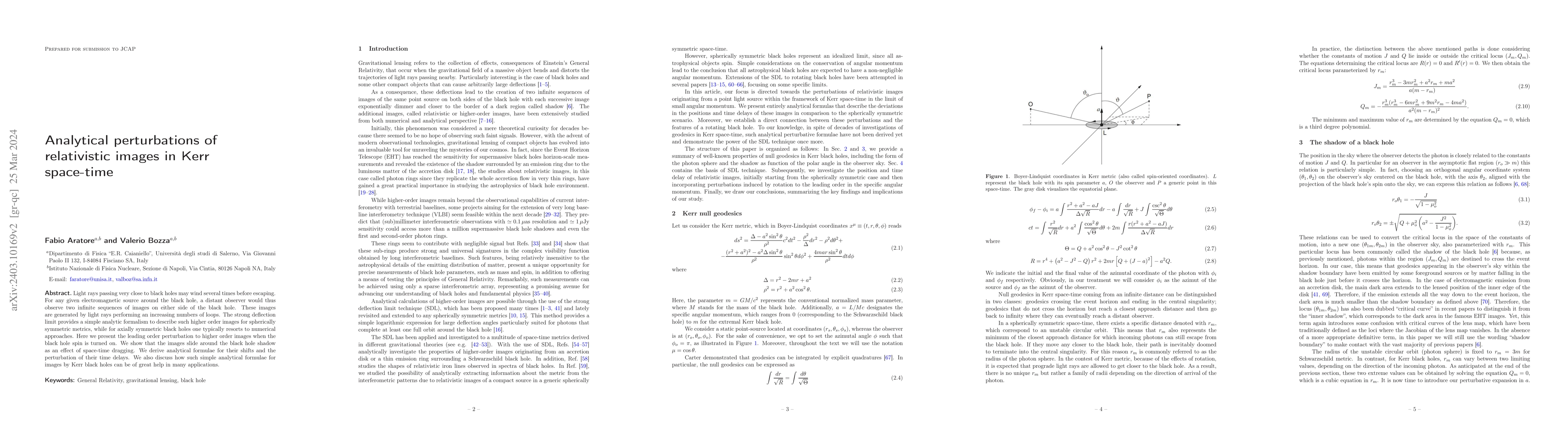 Thumbnail for Analytical perturbations of relativistic images in Kerr space-time