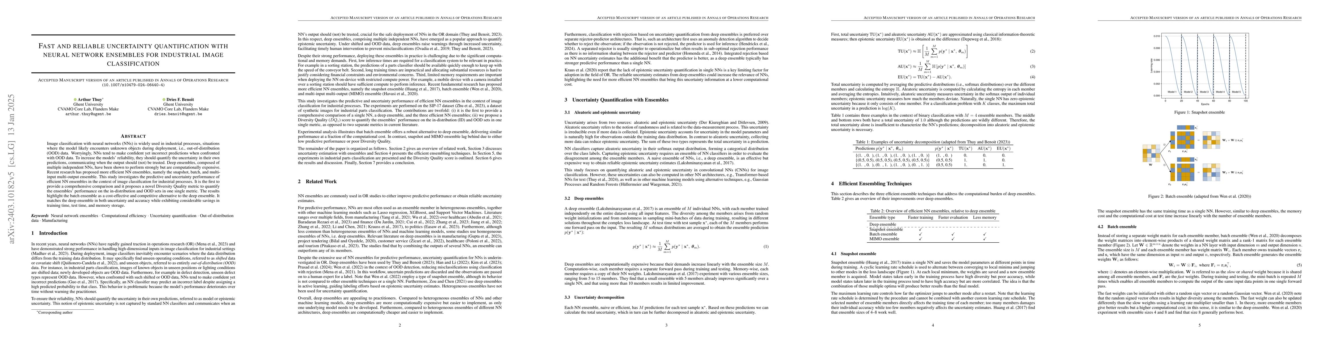 Thumbnail for Reliable uncertainty with cheaper neural network ensembles: a case study
  in industrial parts classification