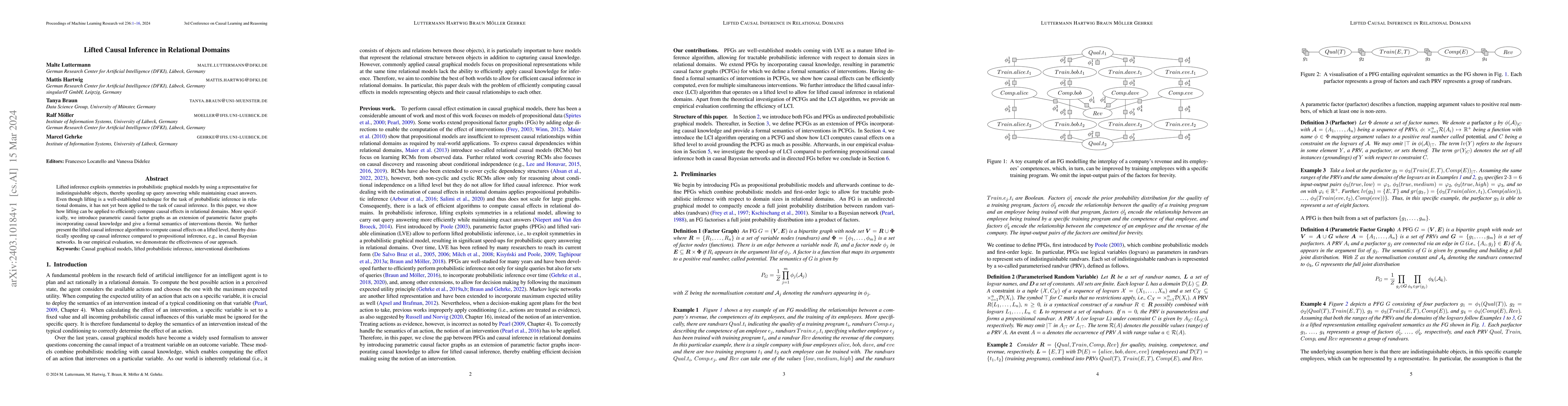 Thumbnail for Lifted Causal Inference in Relational Domains