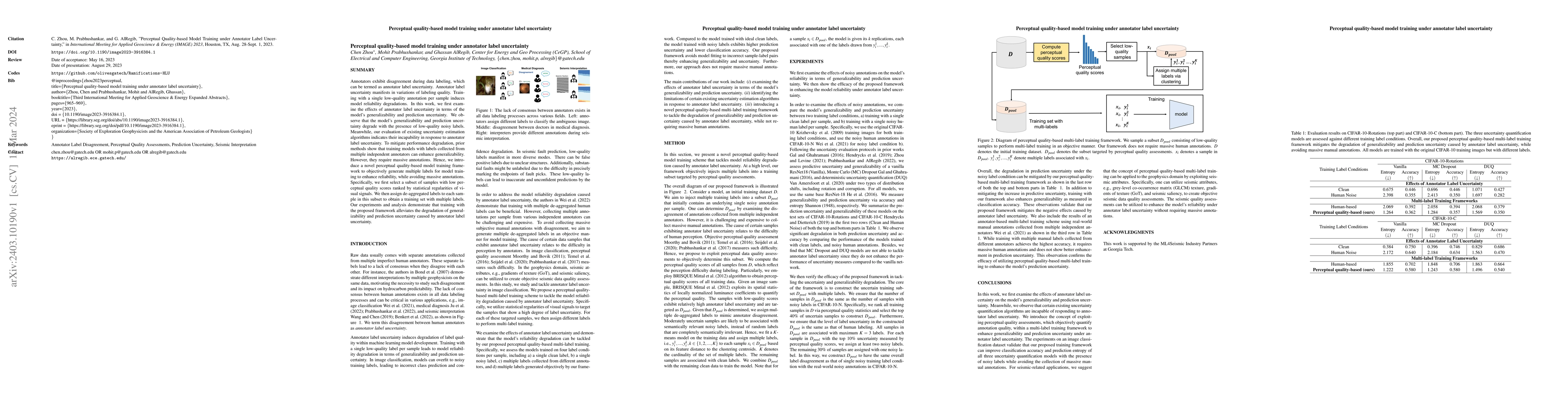 Thumbnail for Perceptual Quality-based Model Training under Annotator Label
  Uncertainty