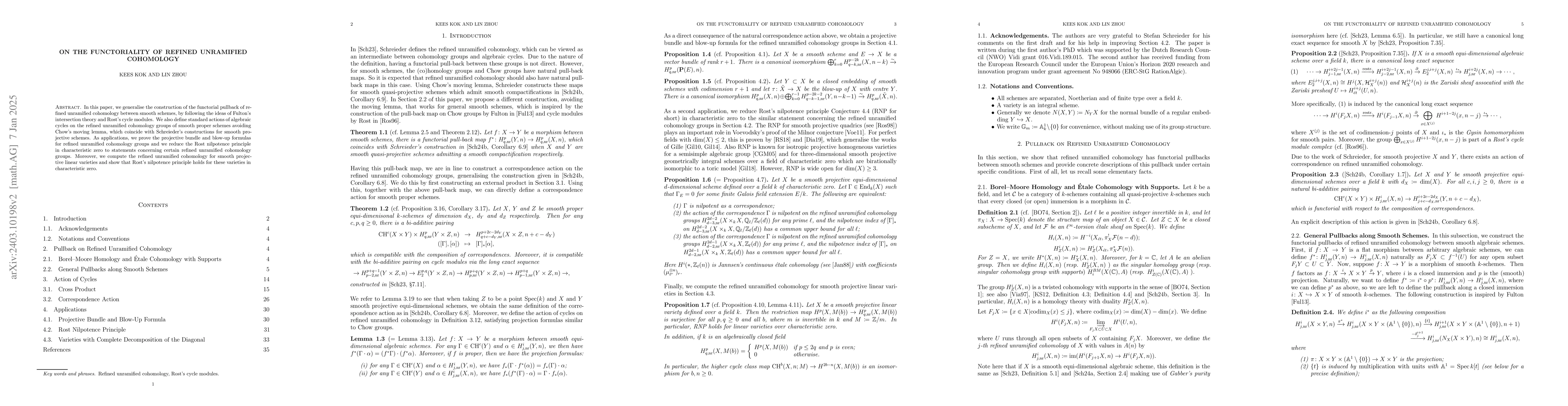 Thumbnail for On the functoriality of refined unramified cohomology