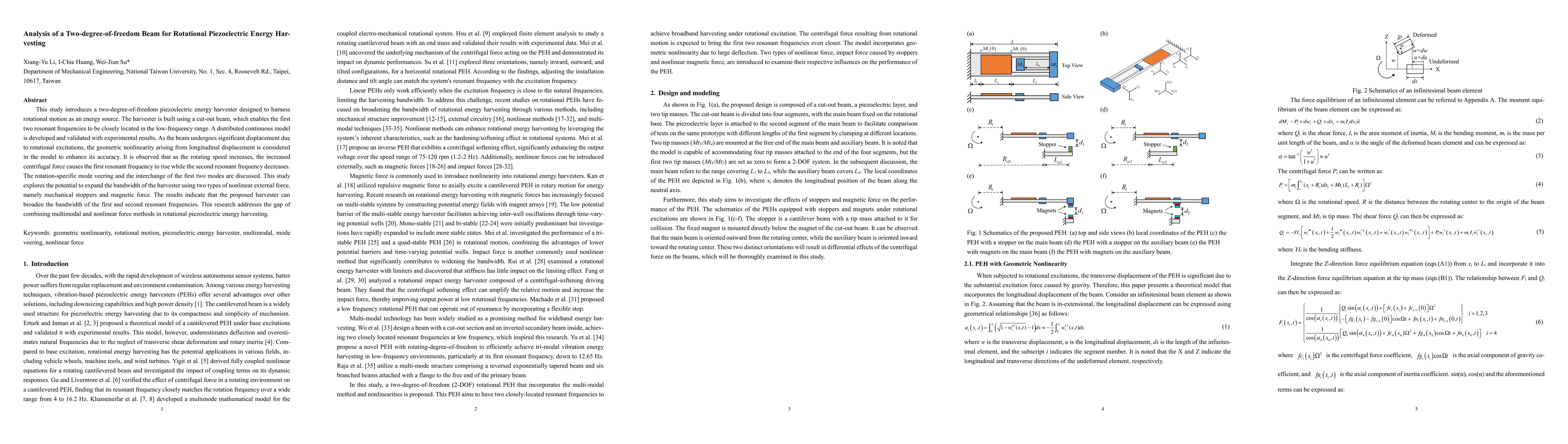 Thumbnail for Analysis of a Two-degree-of-freedom Beam for Rotational Piezoelectric
  Energy Harvesting