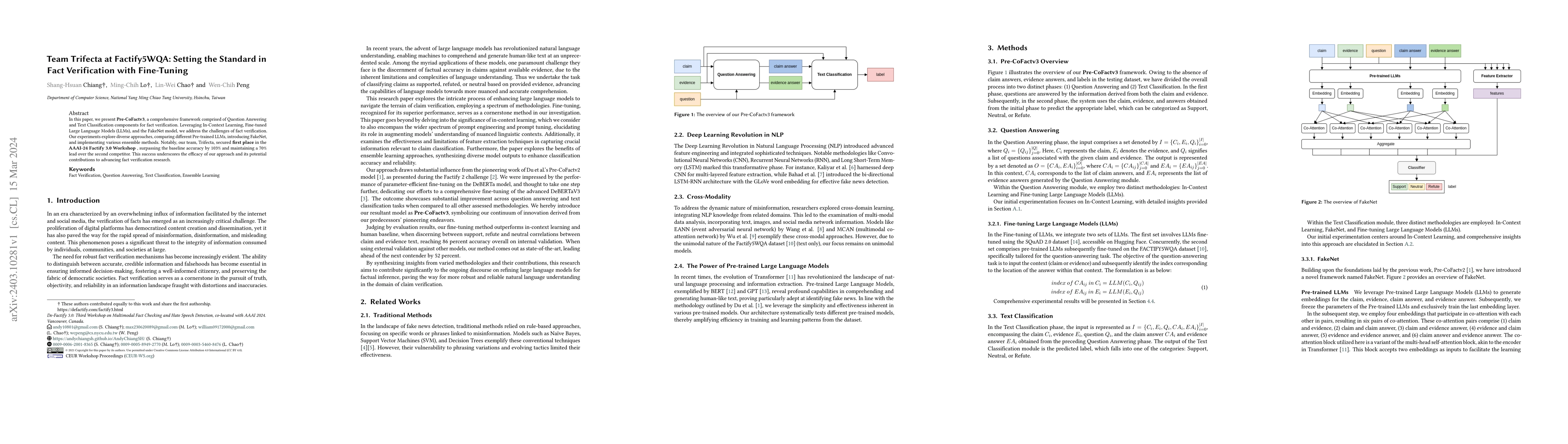 Thumbnail for Team Trifecta at Factify5WQA: Setting the Standard in Fact Verification
  with Fine-Tuning