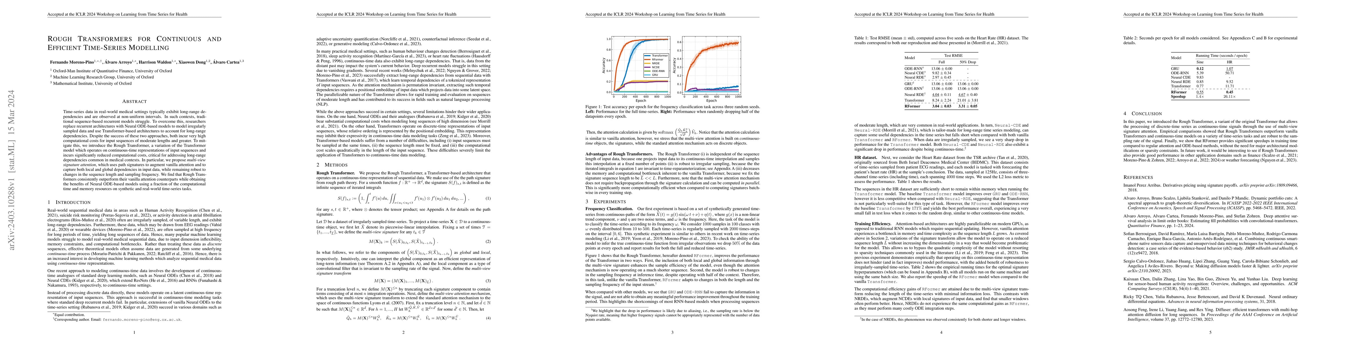 Thumbnail for Rough Transformers for Continuous and Efficient Time-Series Modelling