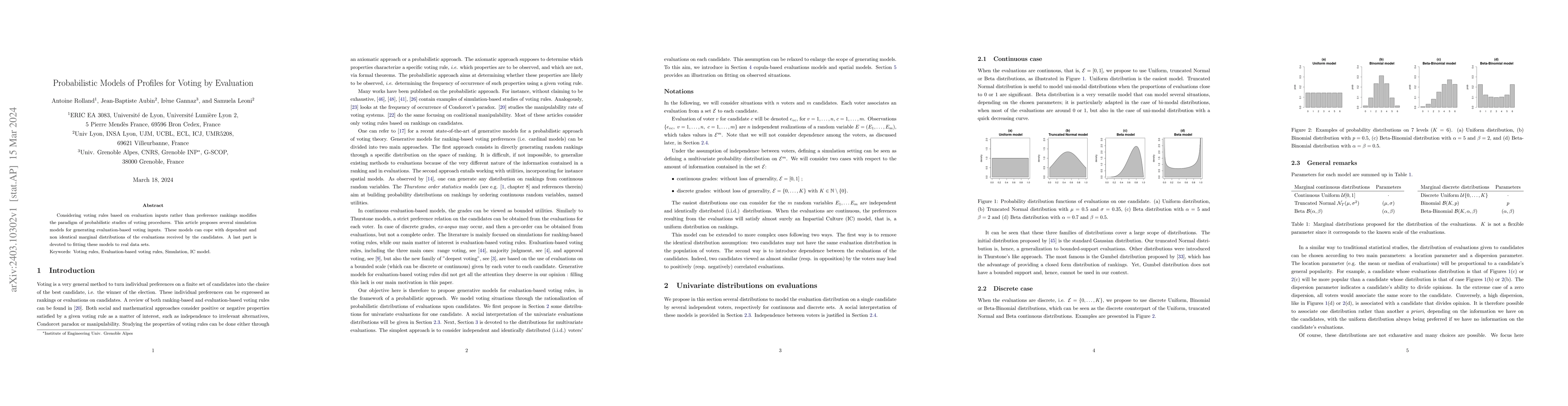 Thumbnail for Probabilistic Models of Profiles for Voting by Evaluation