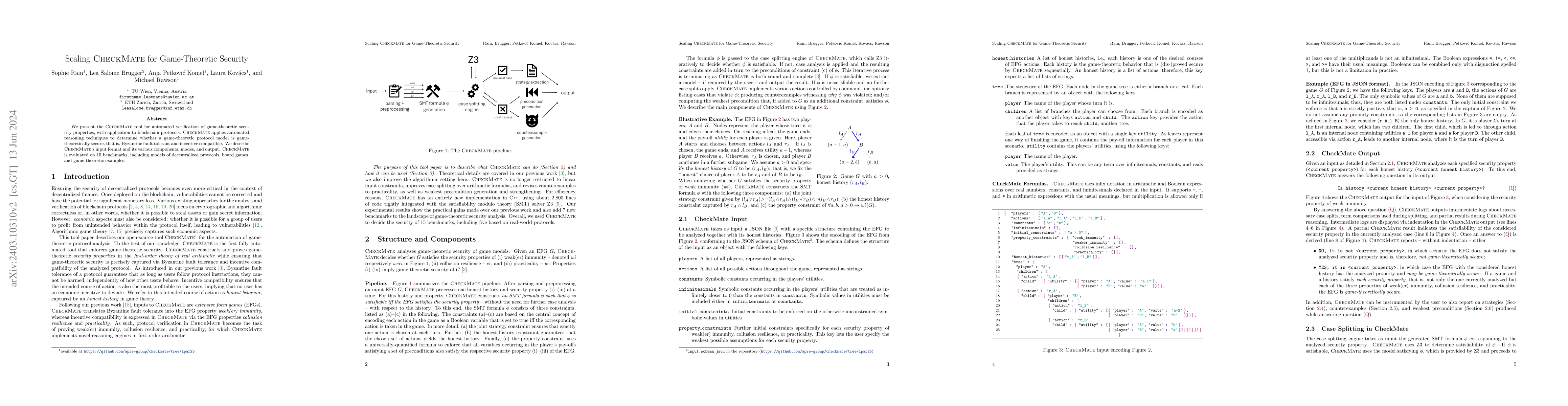 Thumbnail for Scaling CheckMate for Game-Theoretic Security