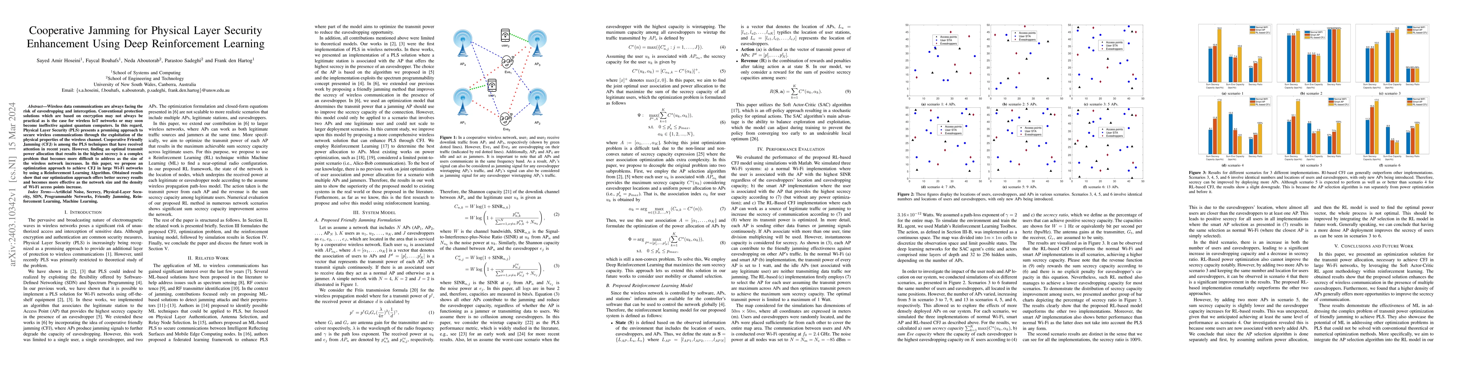 Thumbnail for Cooperative Jamming for Physical Layer Security Enhancement Using Deep
  Reinforcement Learning