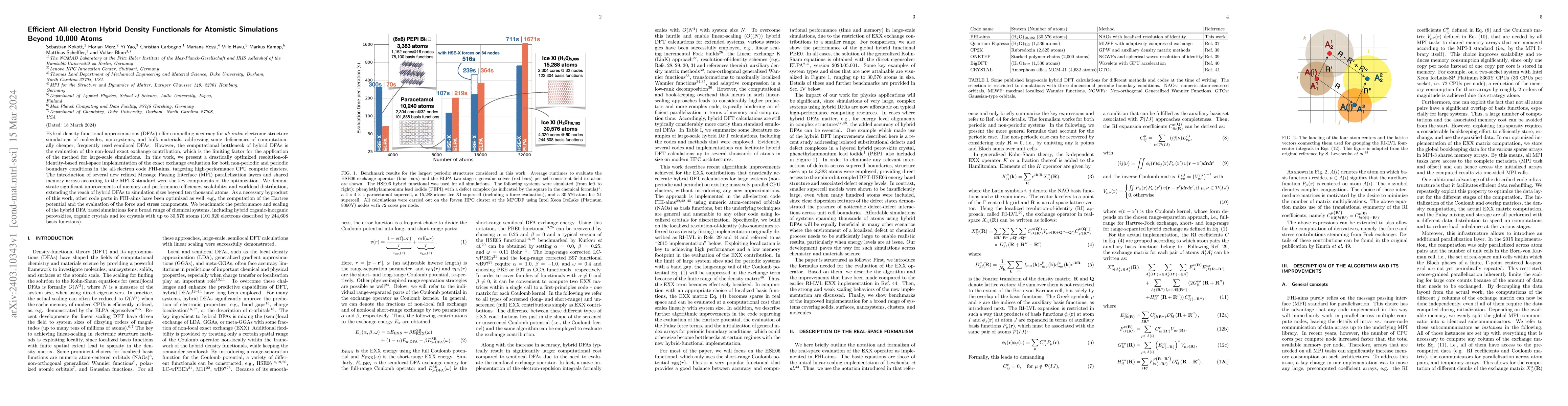 Thumbnail for Efficient All-electron Hybrid Density Functionals for Atomistic
  Simulations Beyond 10,000 Atoms