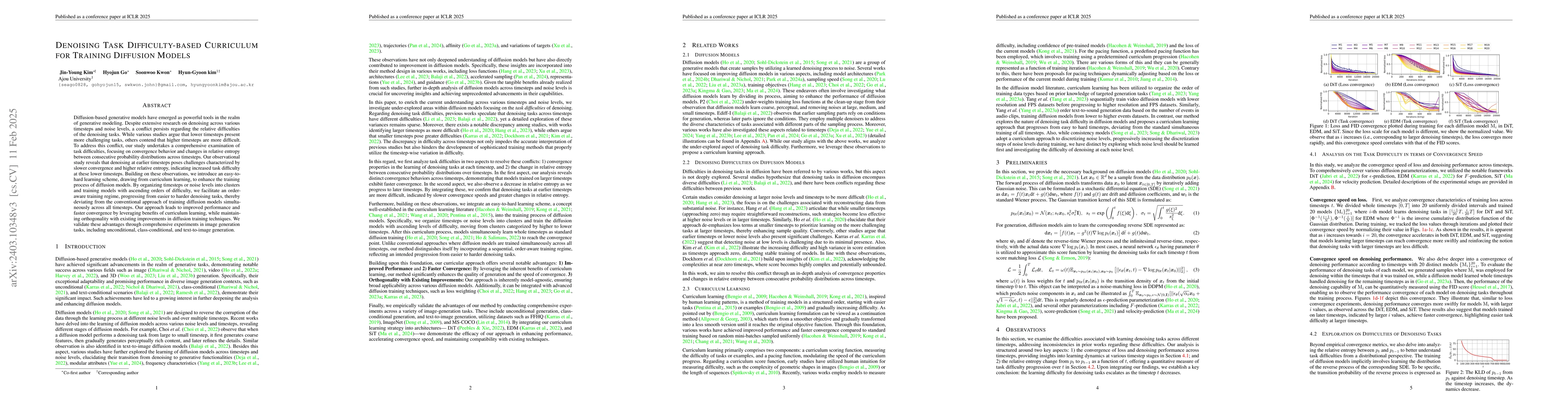 Thumbnail for Denoising Task Difficulty-based Curriculum for Training Diffusion Models