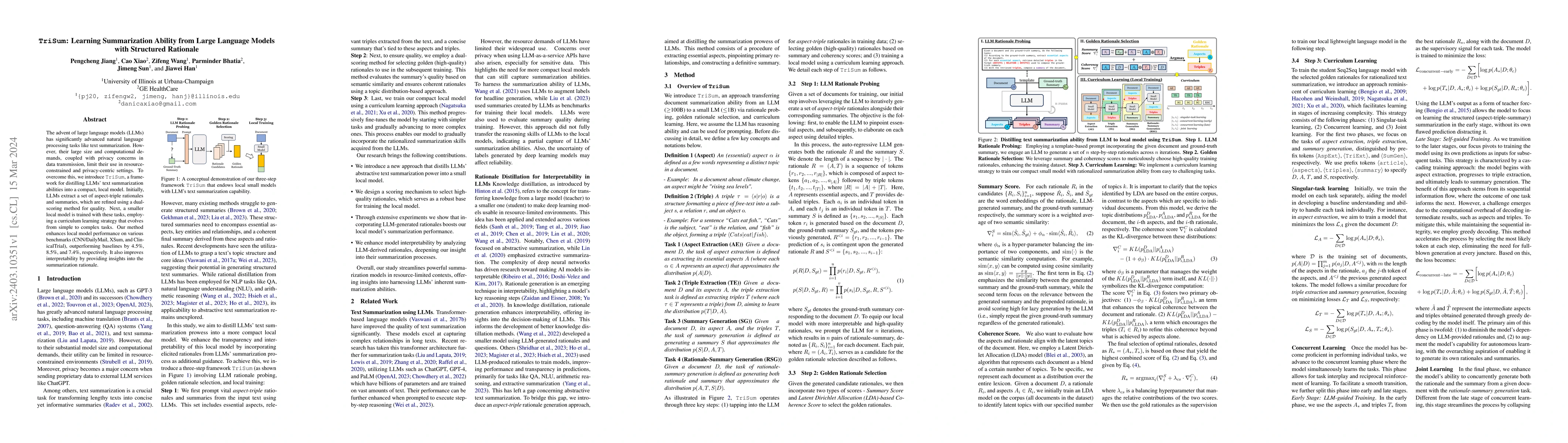 Thumbnail for TriSum: Learning Summarization Ability from Large Language Models with
  Structured Rationale