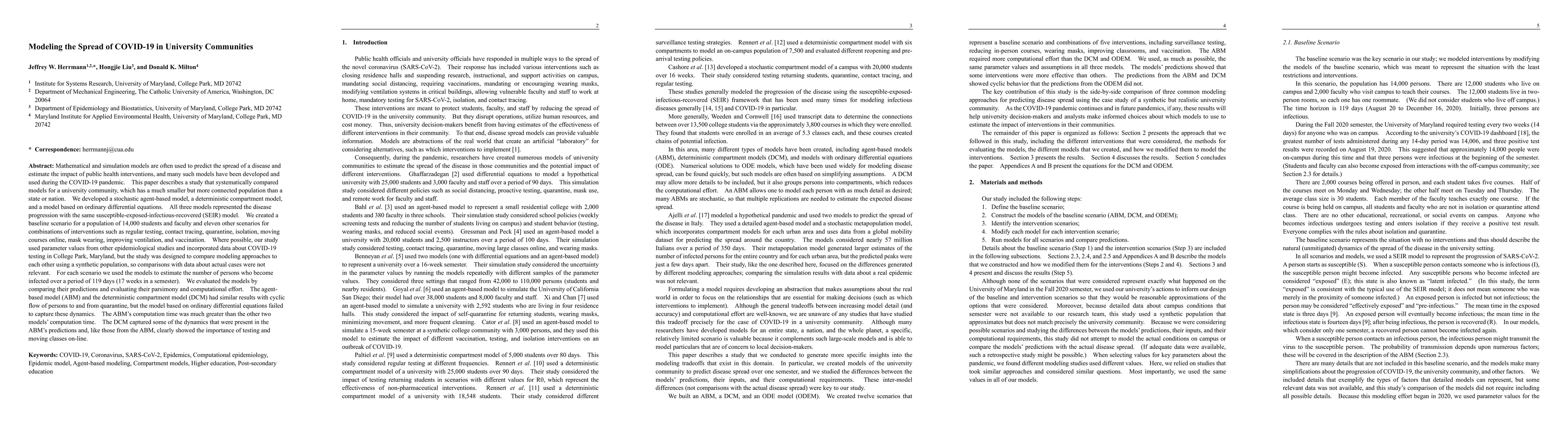 Thumbnail for Modeling the Spread of COVID-19 in University Communities