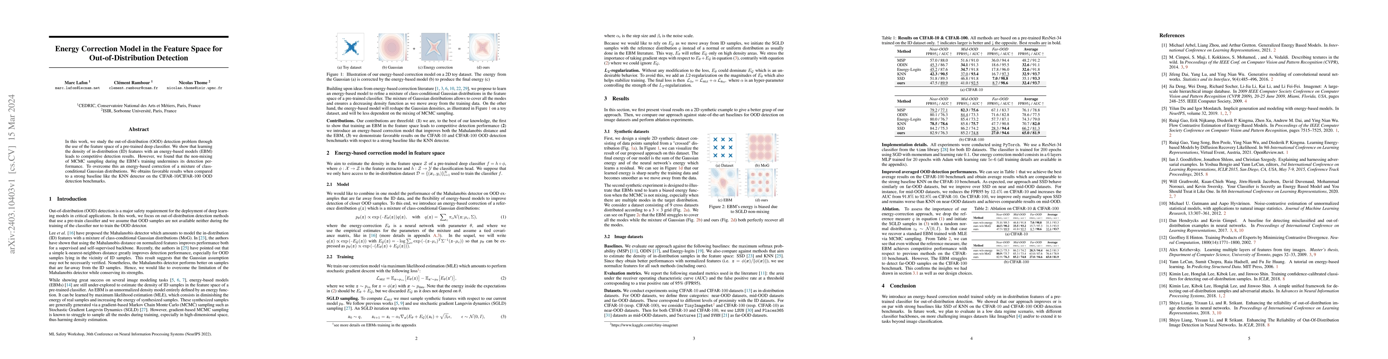 Thumbnail for Energy Correction Model in the Feature Space for Out-of-Distribution
  Detection