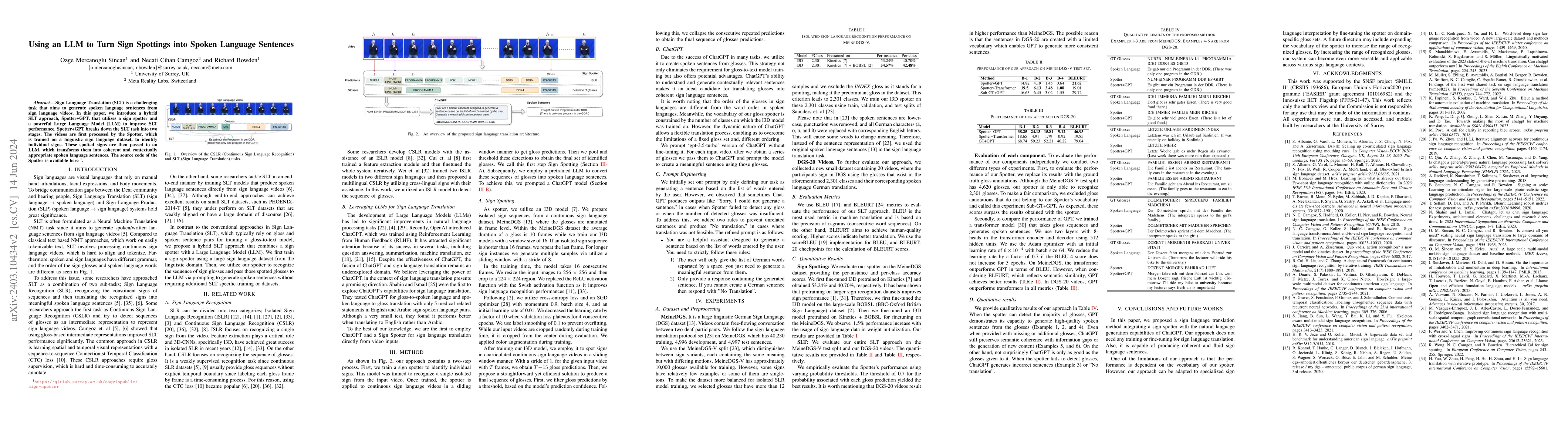 Thumbnail for Using an LLM to Turn Sign Spottings into Spoken Language Sentences