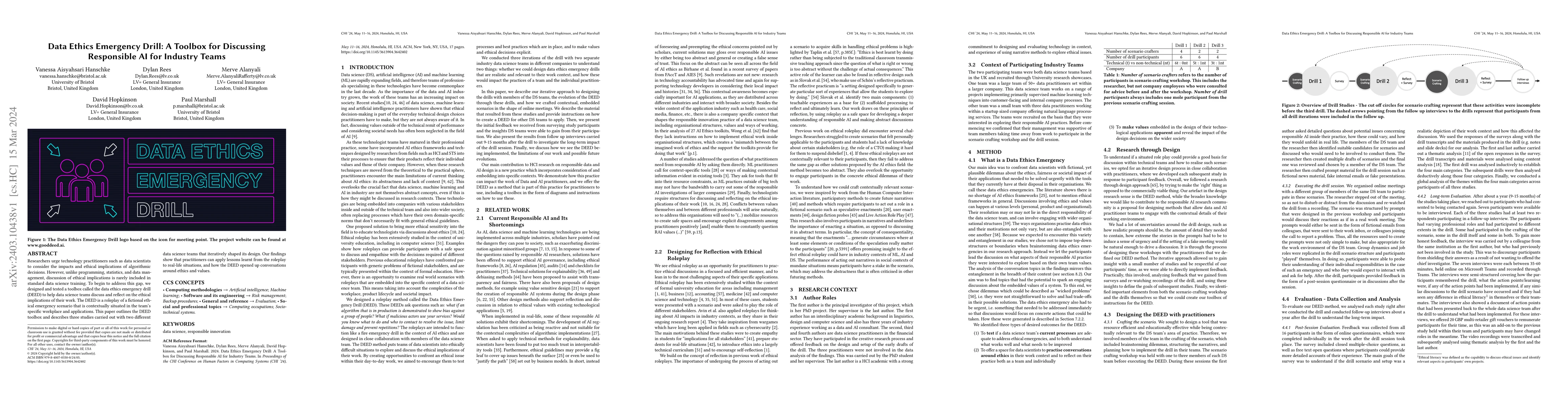Thumbnail for Data Ethics Emergency Drill: A Toolbox for Discussing Responsible AI for
  Industry Teams