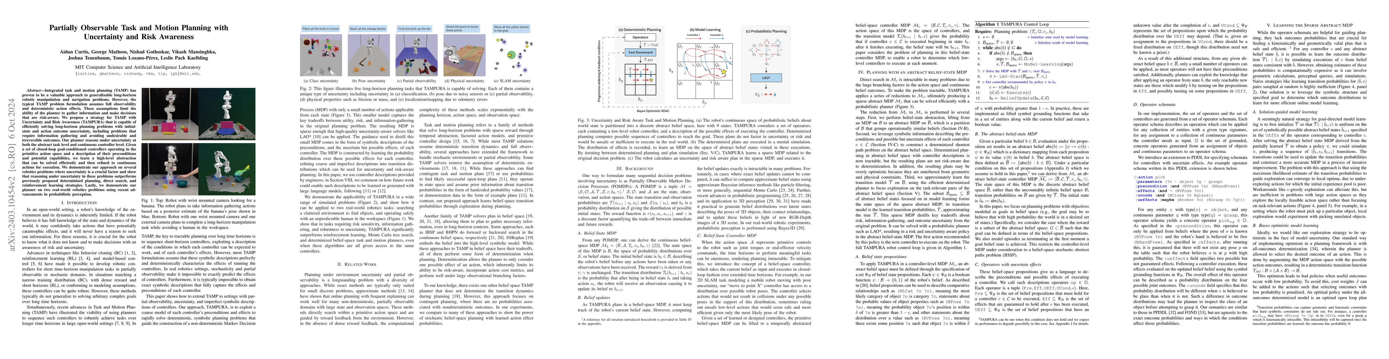 Thumbnail for Partially Observable Task and Motion Planning with Uncertainty and Risk
  Awareness