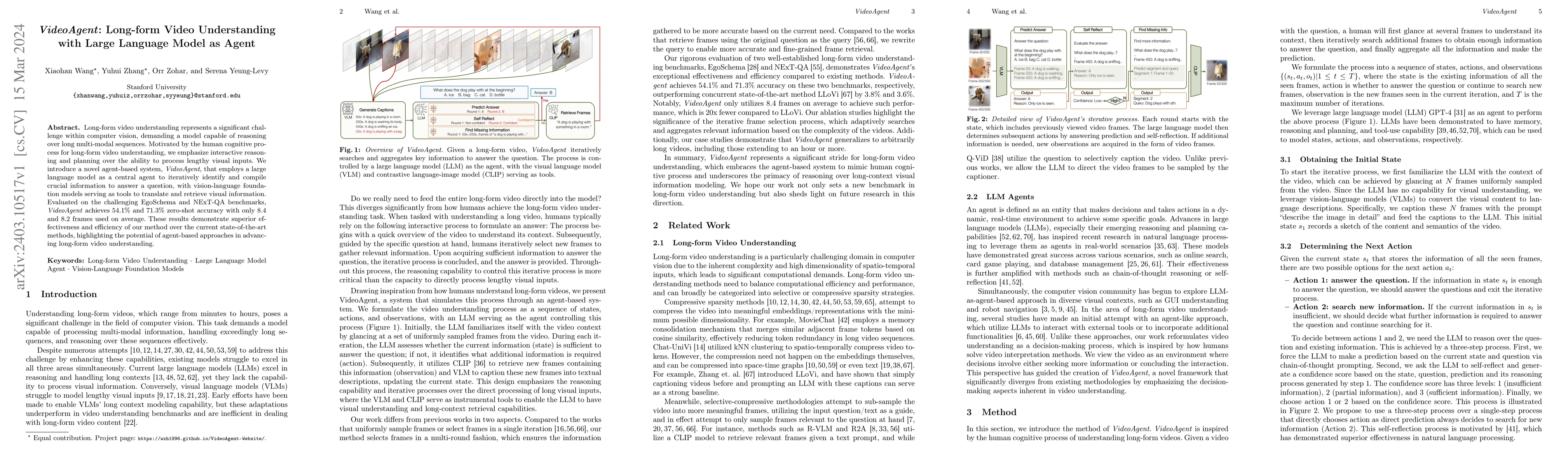 Thumbnail for VideoAgent: Long-form Video Understanding with Large Language Model as
  Agent