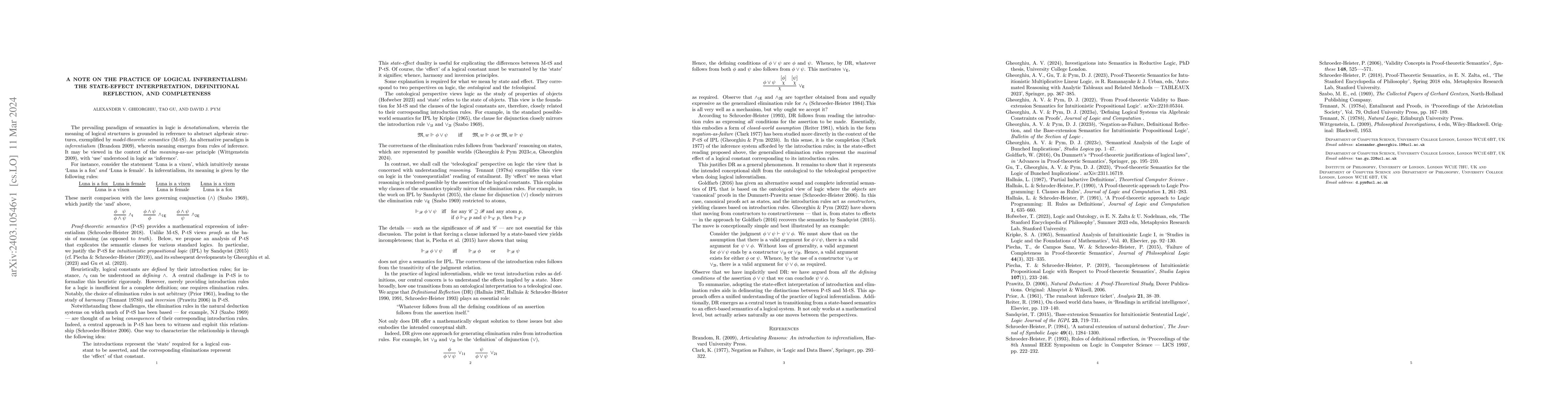 Thumbnail for A Note on the Practice of Logical Inferentialism
