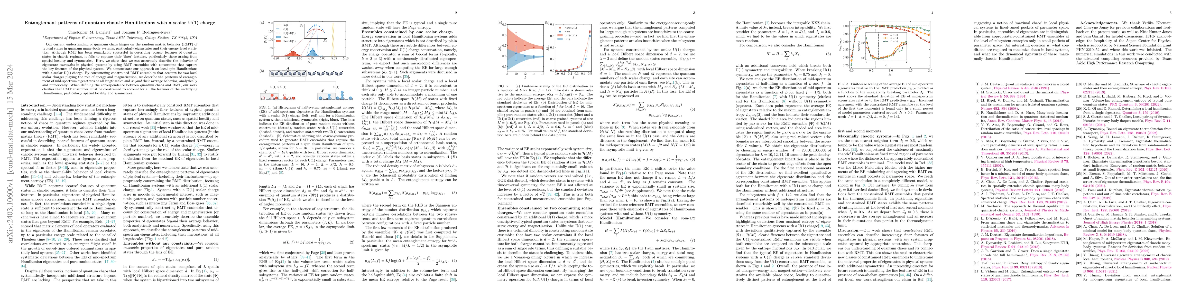 Thumbnail for Entanglement patterns of quantum chaotic Hamiltonians with a scalar U(1)
  charge