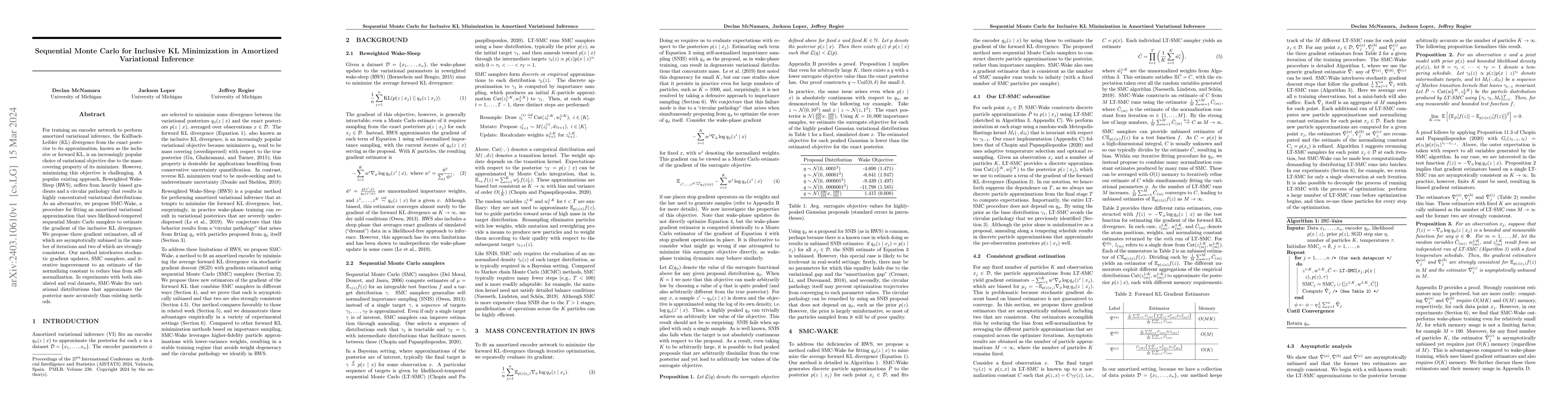 Thumbnail for Sequential Monte Carlo for Inclusive KL Minimization in Amortized
  Variational Inference