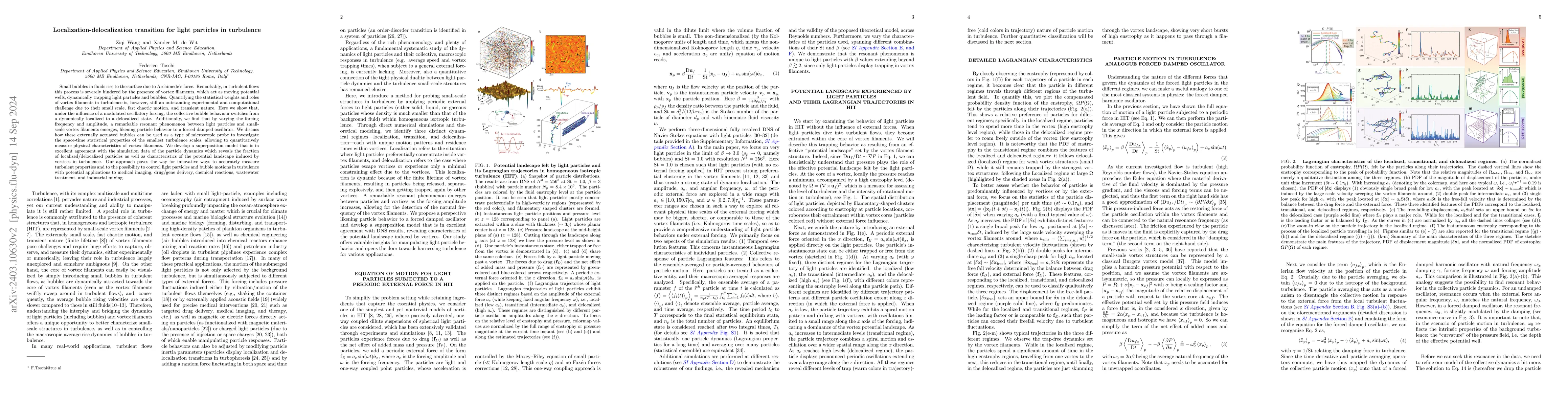 Thumbnail for Localization-delocalization transition for light particles in turbulence