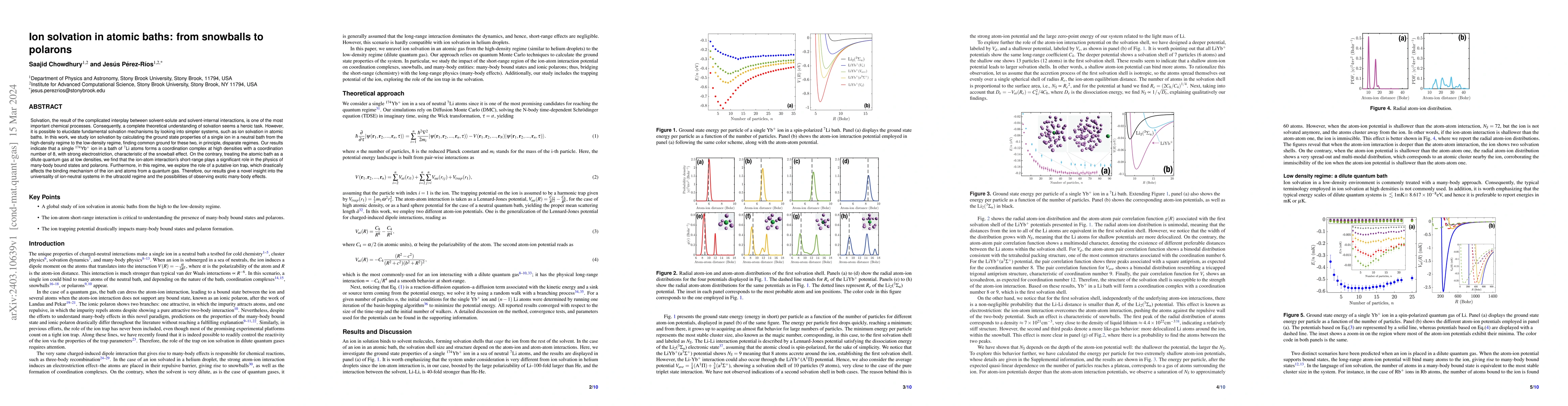 Thumbnail for Ion solvation in atomic baths: from snowballs to polarons