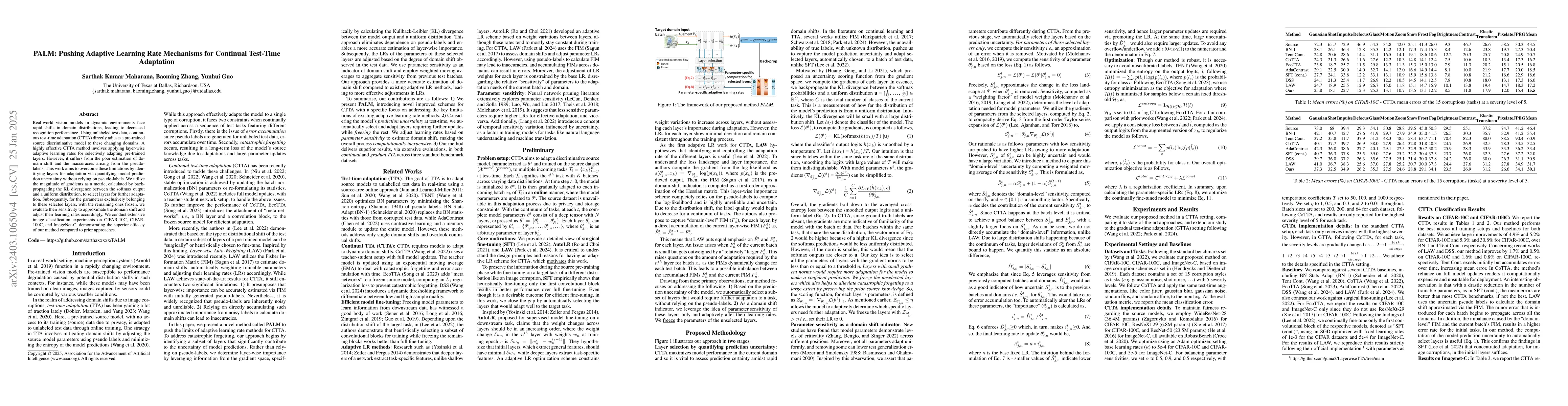 Thumbnail for PALM: Pushing Adaptive Learning Rate Mechanisms for Continual Test-Time
  Adaptation