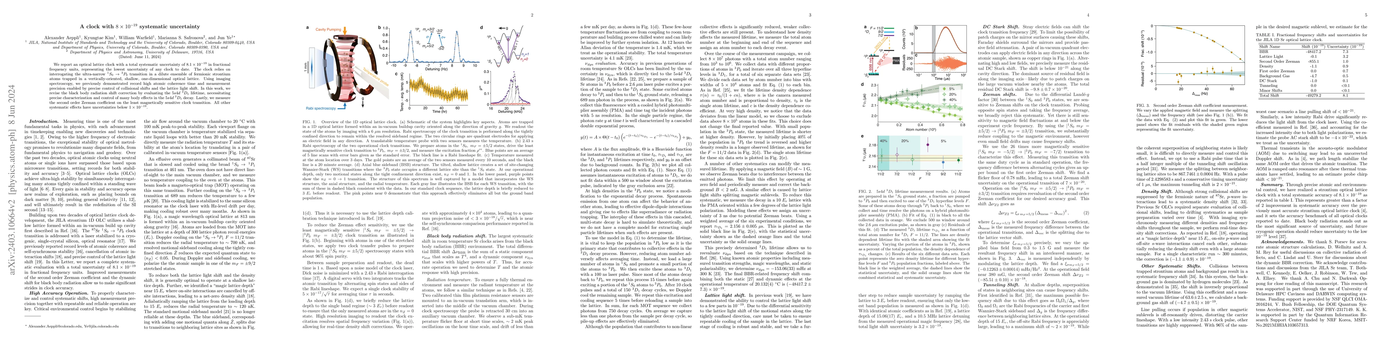 Thumbnail for A clock with $8\times10^{-19}$ systematic uncertainty